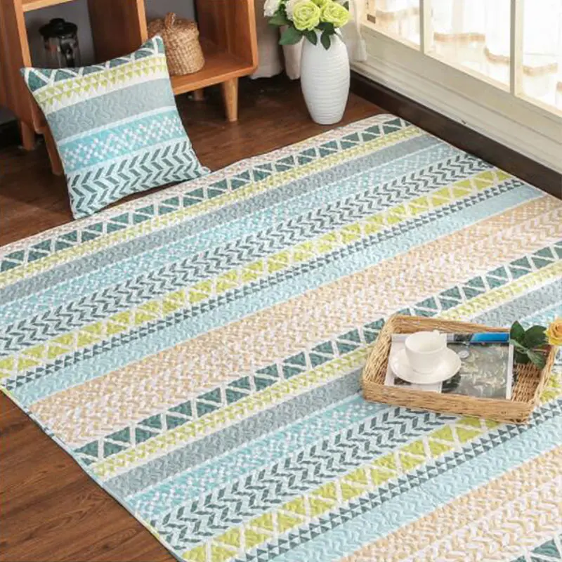 

Absorbent Non-slip Cotton Floor Mat Nordic Style Bedroom Carpet Printing Design Living Room Crawling Mats