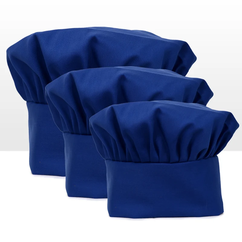

2019 Chef Mushroom Cap Cake Cooking Cap Cafe Restaurant Working Cap Working Cap Chef Hat Cloth Plaid Striped Plain Hat