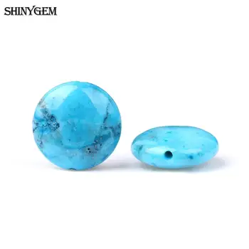 

ShinyGem 15mm Flat Round Blue Crazy Lace Agates Beads 20pcs Wholesale Genuine Natural Stone Beads For Jewelry Making Accessories