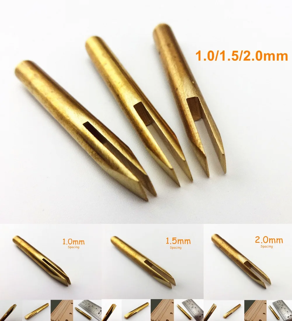 Cuir arêtes Outils Massif Laiton Slicker Marqueur Creaser Conseils baguette brasure