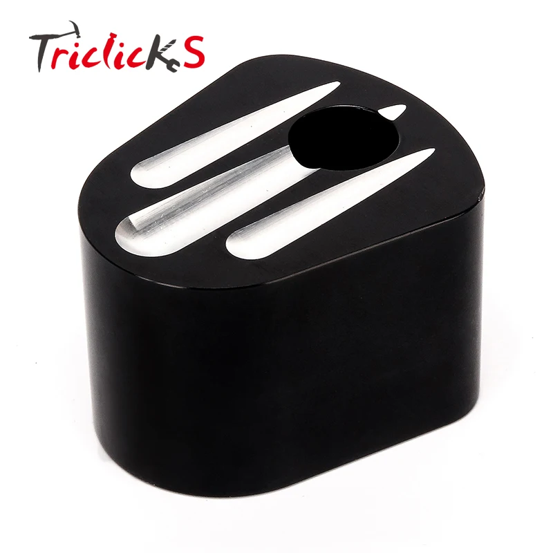 Triclicks Aluminum CNC Motorcycle Beveled Switch Covers Deep Cut
