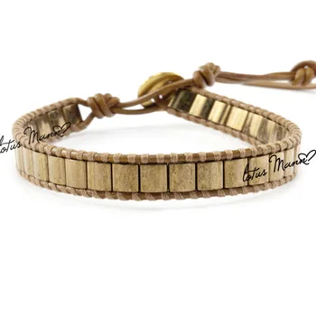 

Lotus antique gold single-circle mann henna bracelet