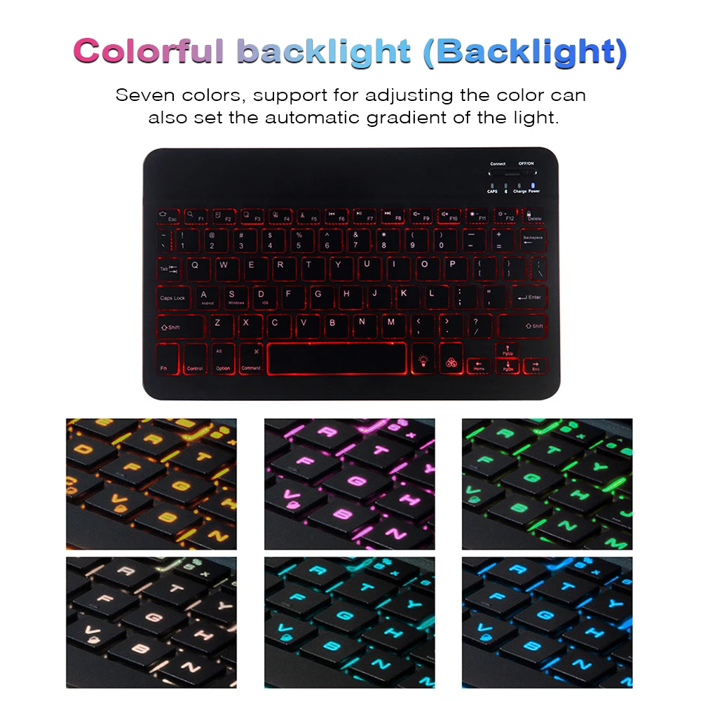 

Colorful Backlit Wireless Bluetooth Keyboard For ipad pro 11 Case Backlight Tablet Protective Shell Cover Auto Wake Up Sleep