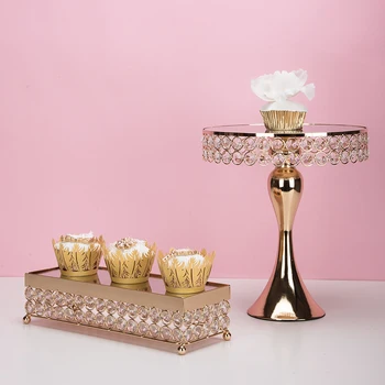 

luxury gold wedding cake decorating Cake stand rack cupcake dessert table tray fruit tray dessert table makeup display pan
