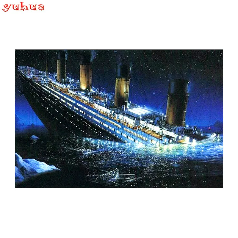 

Full Square Drill 5D DIY Diamond Painting Titanic 3D Embroidery set Cross Stitch Mosaic Decor gift #