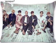 

New Custom BTS Bangtan Boys Pillowcase Zippered Rectangle Pillow Cover Cases Size 45X35cm,40x60cm,45X75cm,50X75cm(Two sides)
