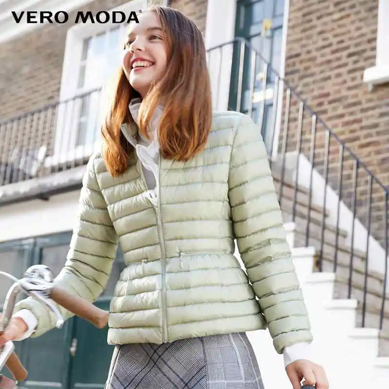 Vero Moda новая пуховик женский парка женскаязимняя куртка для женщин Талия короткий складной портативный короткий пуховик для женщин | 318423527 - Цвет: Desert sage