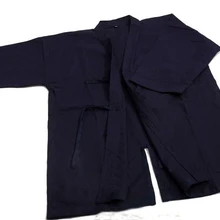 2 цвета Лето соты Чистый хлопок унисекс темно синий/белый хакама одежда для Кендо Кунг Фу hapkido костюмы боевые искусства Куртка Топы