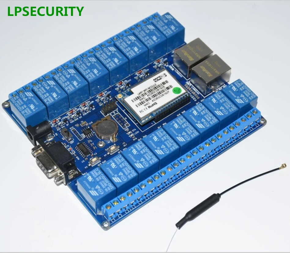 LPSECURITY LAN WAN Умный домашний гостиничный светильник, сетевой контроль, беспроводные релейные переключатели P2P, wifi модуль, 16 релейный пульт дистанционного управления