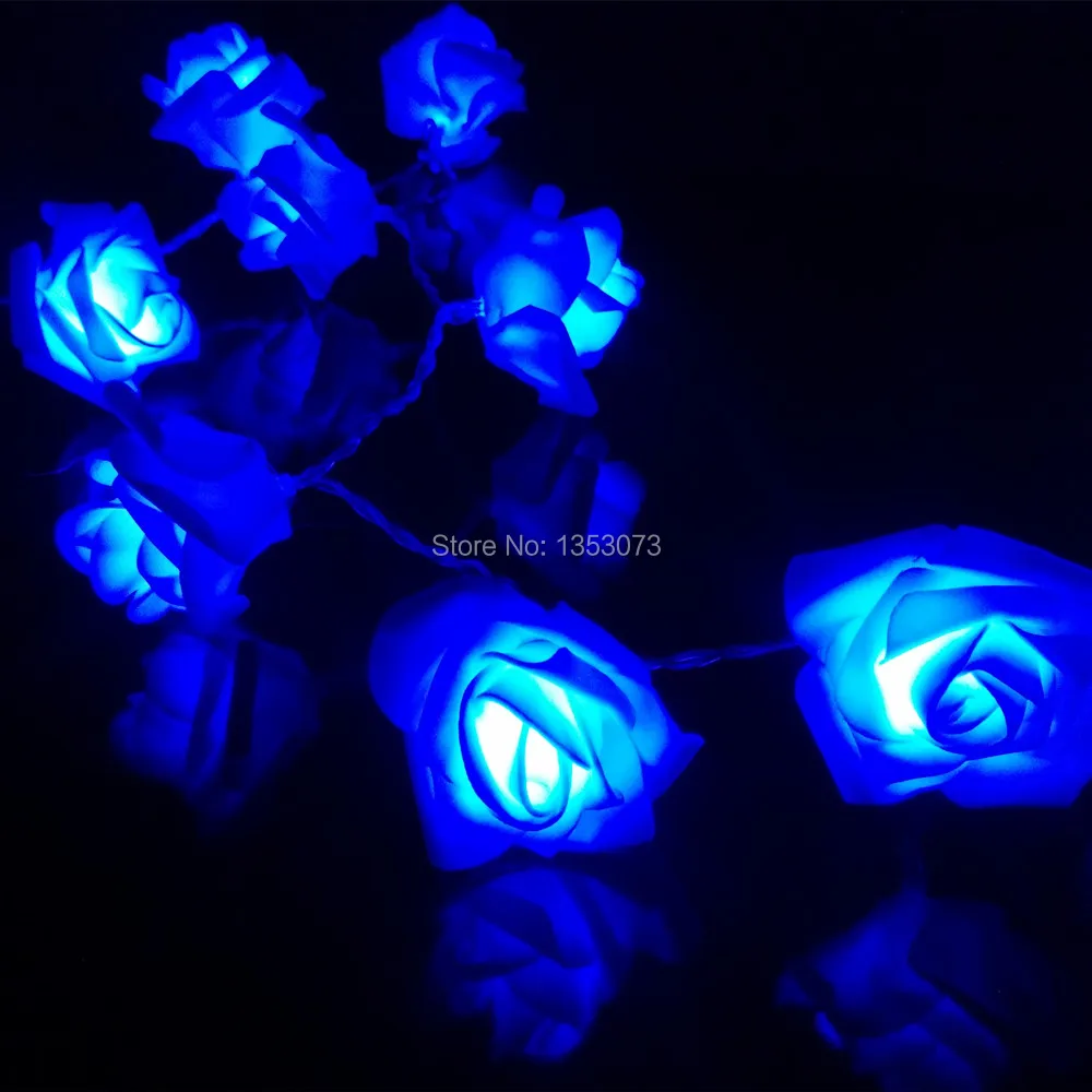 YIYANG 20 светодиодный Rosa Flor Luz de la Bateria Noche Cadena Partido фестиваль де Navidad Boda del jardin Dormitorio
