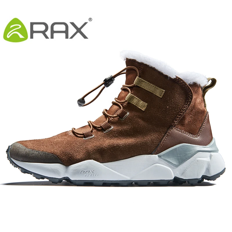  RAX chaussures de randonnée pour hommes dernière botte de neige anti-dérapant doublure en peluche m