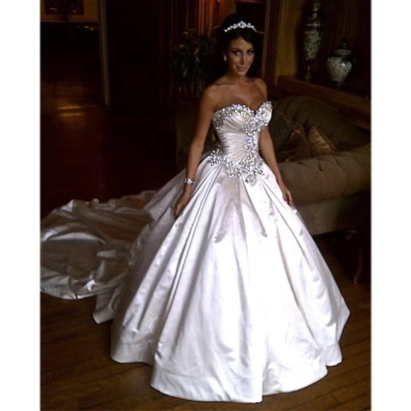 Abito da sposa avorio Bling Pnina Tornai abiti da ballo a cuore abiti da  sposa scintillanti in cristallo senza schienale cattedrale abiti da sposa a  buon mercato|bridal gowns cheap|bridal gownsweetheart ball gown -