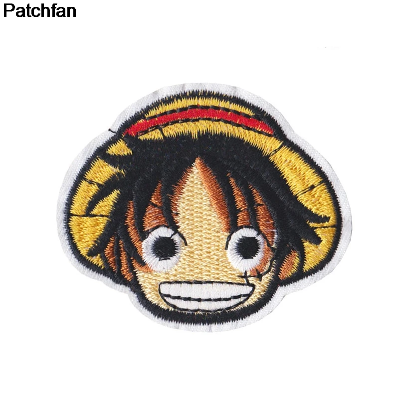 

Patchfan ONE PIECE applique patches diy iron on para shoe jeans shirt clothes accessory punk stickers embroideried badges A1930