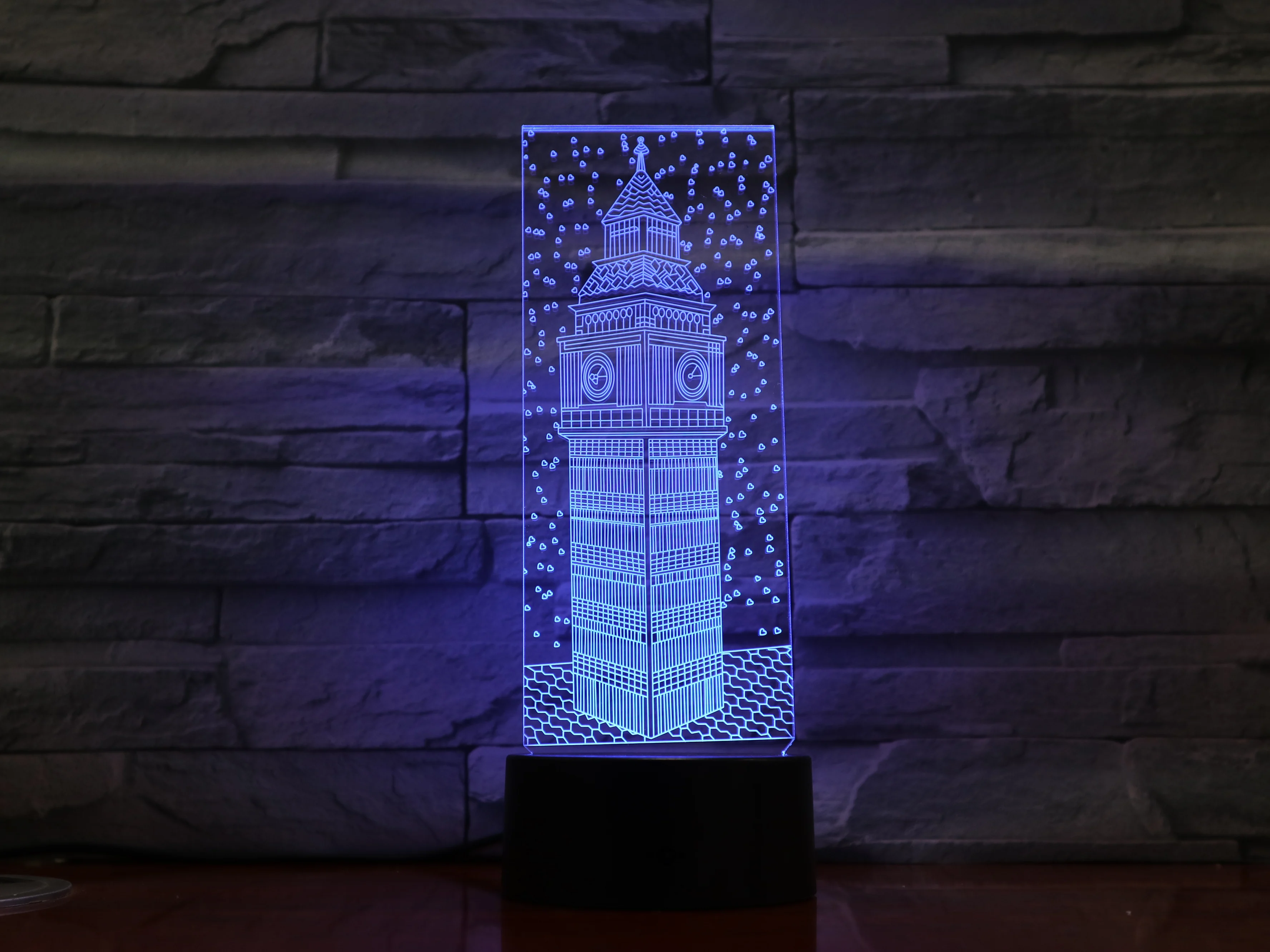 3D Визуальный ночник Big Ben красочная настольная лампа в виде таблицы фонаря с