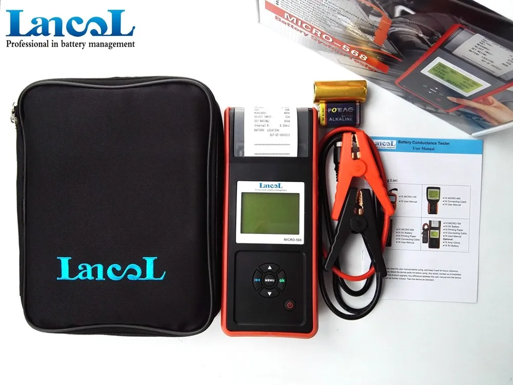 Многоязычный тестер проводимостей для аккумуляторов Lancol 200ач 2000CCA MICRO 568|battery load