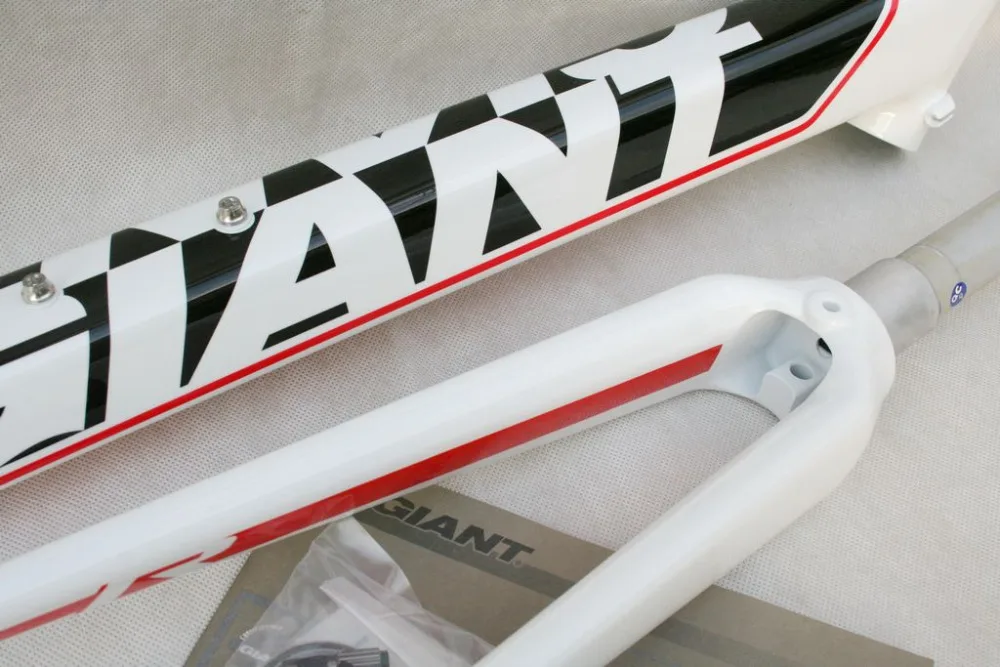 Perfect New GIANT TCR FF alloy ROAD frame set 50cm white color 2