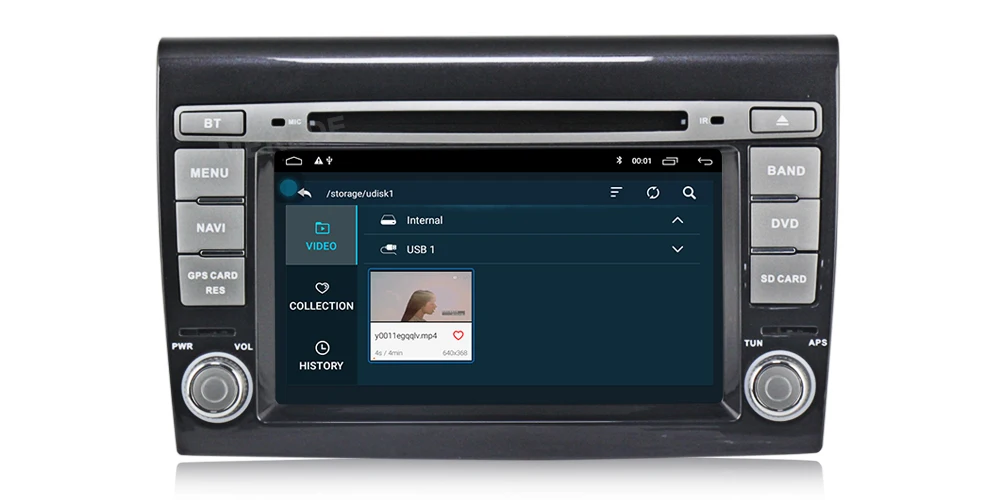 Best MEKEDE HD Car Multimedia Player Android 9.1 GPS 2 Din Stereo System For Fiat Bravo 2007-2012 4 Core 2GB RAM Radio am fm Wifi USB 20