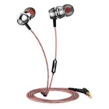 Aibesser moda com fio de telefone celular fone de ouvido com microfone baixo pesado 3.5mm fone de ouvido fone de ouvido para a leitura chamando música