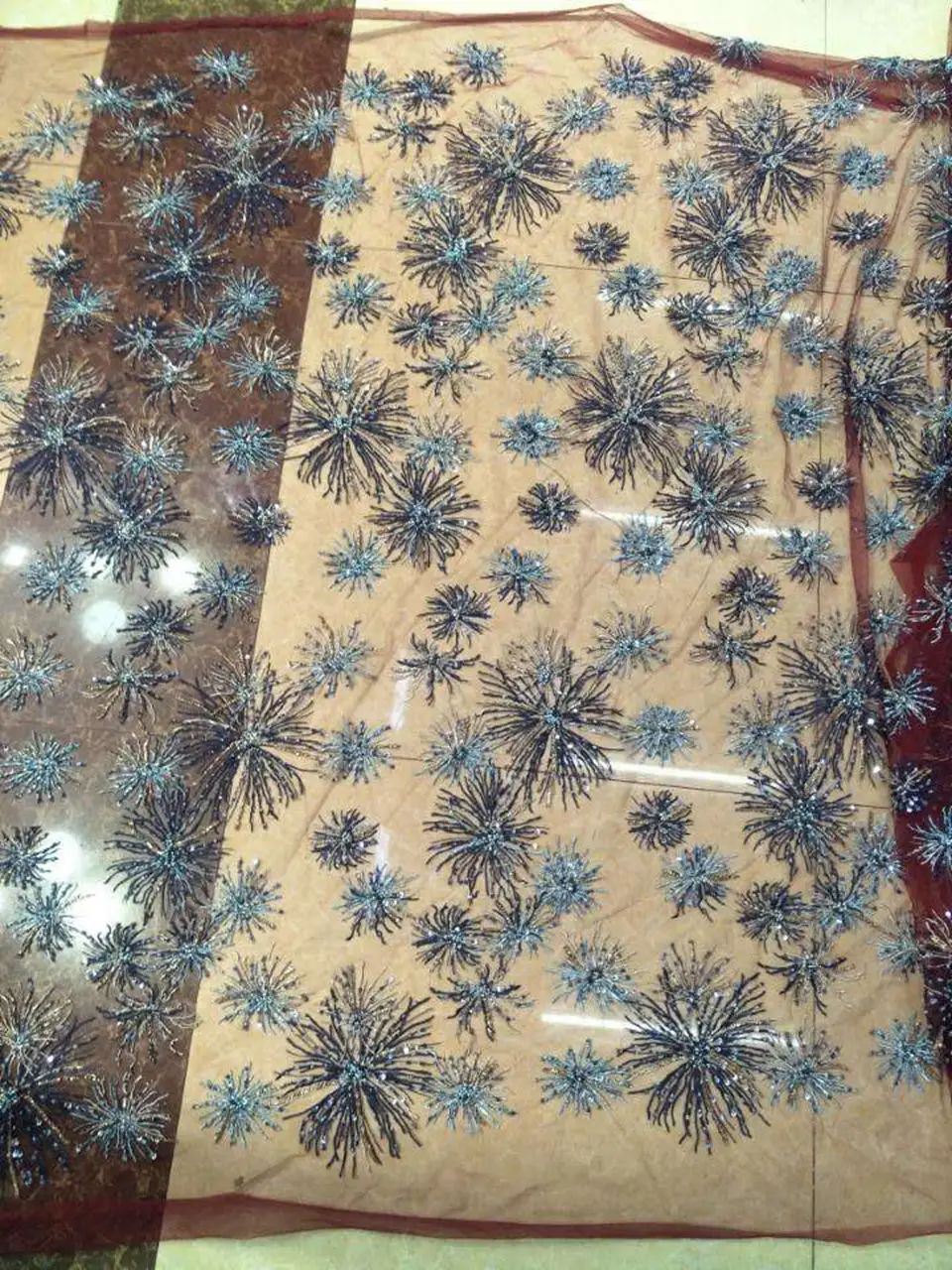 

15yard/lot Allover crystal small beads African french lace Nigerian sewing tulle garment sequins fabric high quality QG767