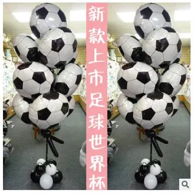 

50pcs/lot 18inch Soccer Balloons football Aluminum Balloons Inflatable Toys For kids Games Kids Happy Birthday Party Decorations