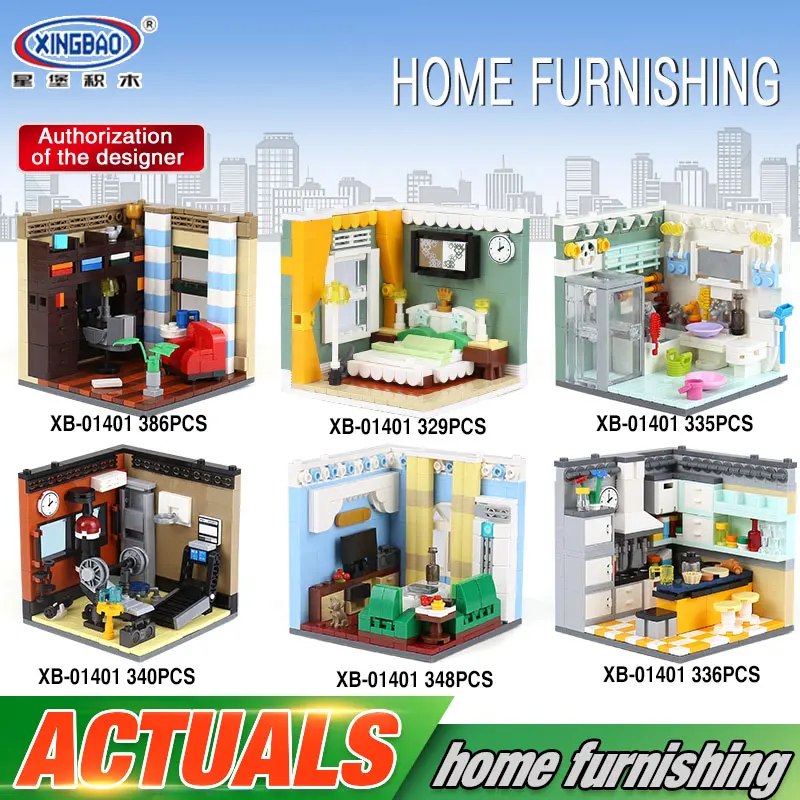 

XINGBAO 01401 Genuine 2116PCS Building Series The Living House Set Building Blocks Bricks Educational Toys As Christmas Gifts