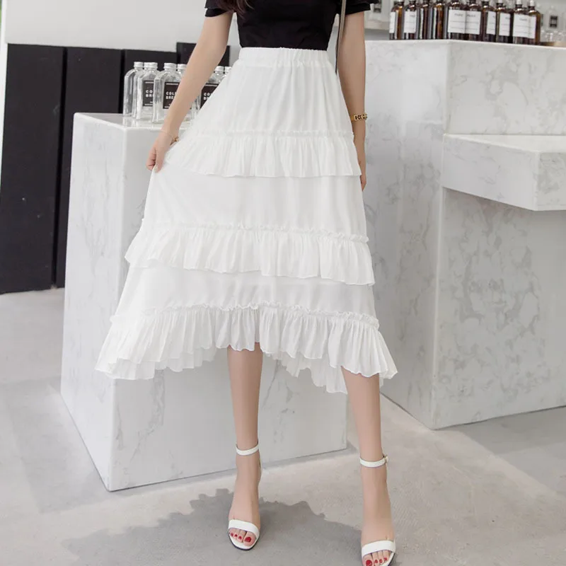 Elastic Hight waist skirts Women