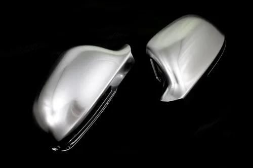 

S Line Style Silver Matt Chrome Side Mirror Cap Replacement (Lane Assist Version) For Audi A5
