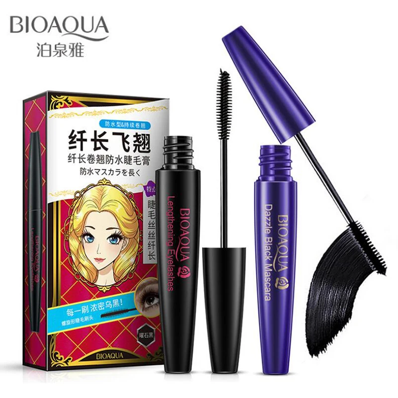 

BIOAQUA Waterproof Black Mascara Long Curling And Thick Fashion Longer Eyelash Enhance Extension Cosmetic Makeup Cosmetic