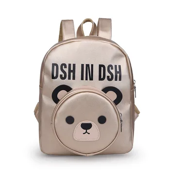 

2019 Fashion Children School Bags For Girls Boys Kids Bear orthopedic Schoolbag Cartoon Kids PU School Backpacks Mochila Infanti