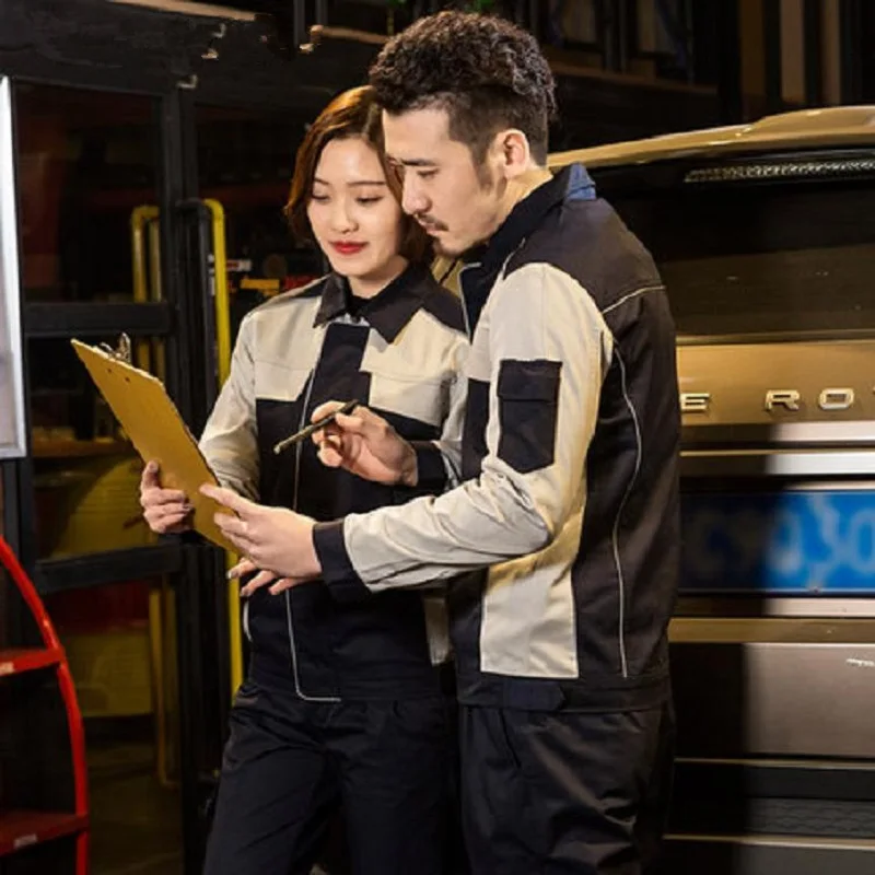 Work Clothing Men Women Uniform Long Sleeve Coveralls Protective Cloth Overalls for Worker Repairman Machine Auto Repair Welding