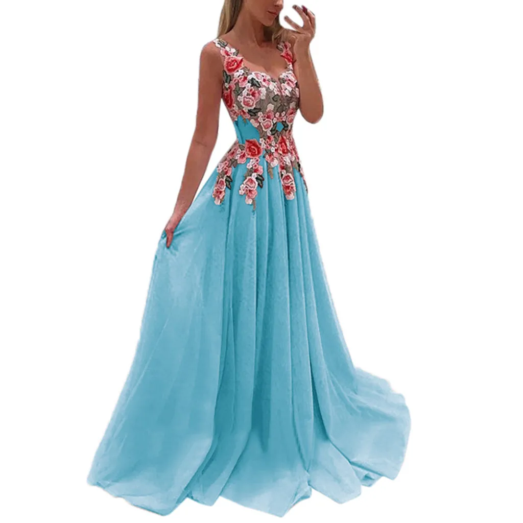 

Dress Summer Women Long Women Lace Applique Elegant Coral Dresses Wedding Guest Dress Ropa Mujer Verano 2019