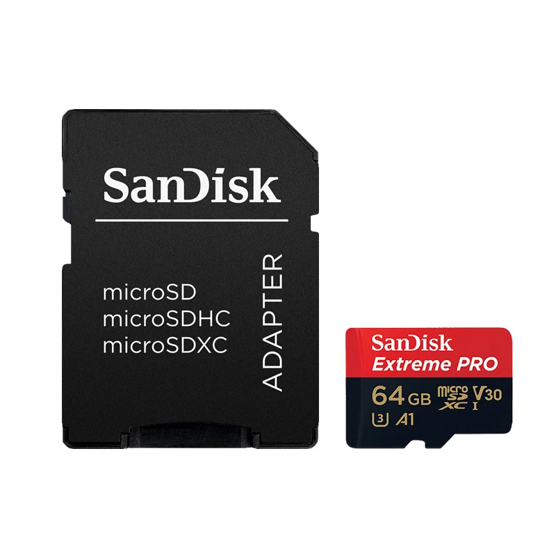 Карта памяти SanDisk Extreme Pro microSDXC UHS-I карта памяти microSD карта TF 170mb/s 64GB класс 10 U3 WithSD адаптер официальная проверка - Емкость: 64GB A1