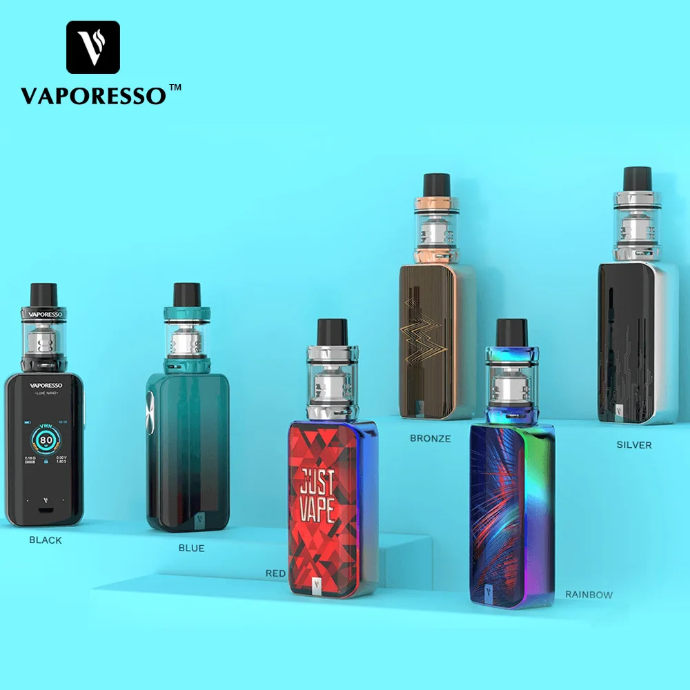 

Original 80W Vaporesso Luxe Nano Touch Screen Vape Kit with 2500mAh Battery & 3.5ml SKRR-S Mini Tank QF Meshed Coil E-cig Kit