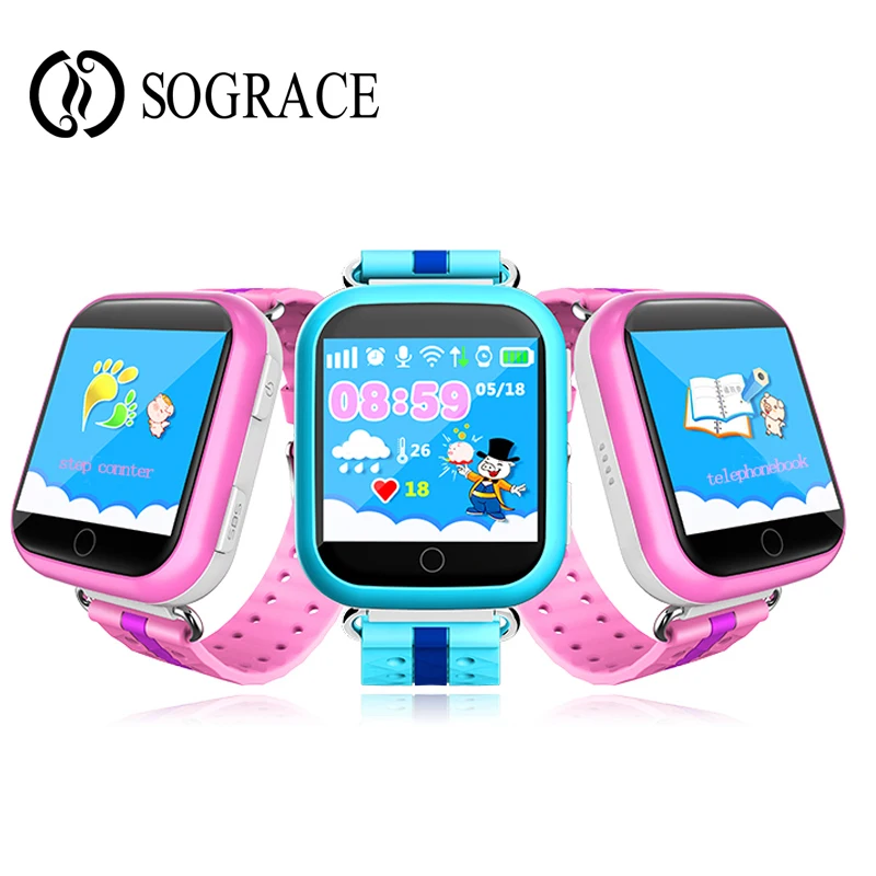 2018 Kids Smart Watch Q750 Q100 Watch Phone Baby GPS Tracker Smartwatch SOS Call SIM Card Children Watches For Boys And Girls 