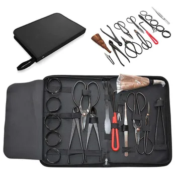 

16Pcs/Set Garden Bonsai Tool Set Carbon Steel Kit Cutter Scissors with Nylon Case --M25