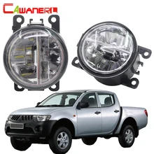 Cawanerl Car Styling 4000LM LED Della Luce di Nebbia 6000 K Bianco DRL Daytime Corsa e Jogging Luce Per Mitsubishi L200 KB_T KA_T Pick-Up 2005-2012
