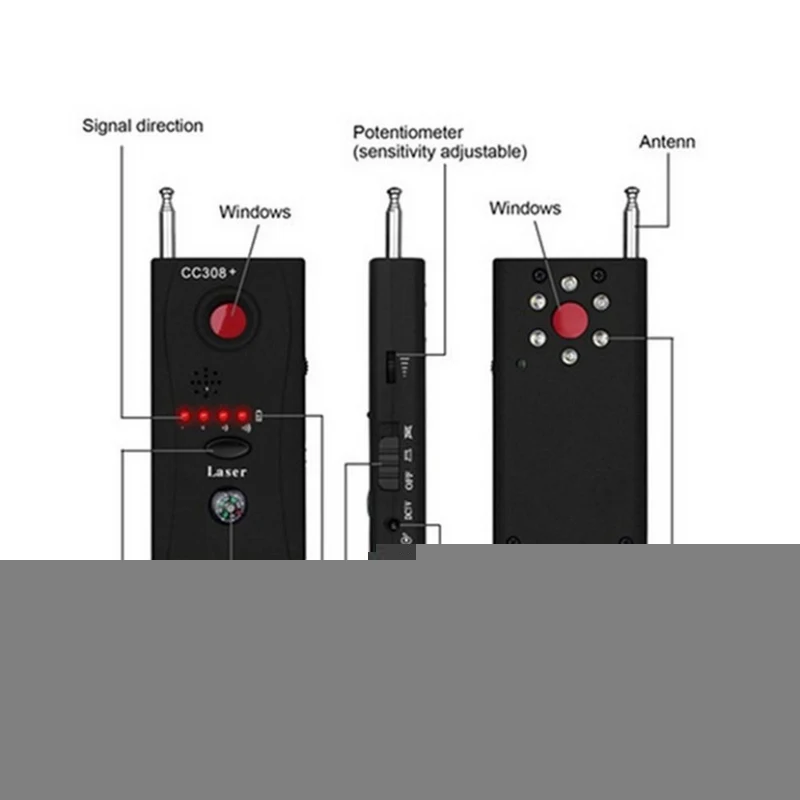 Новейший CC308+ беспроводной gps-детектор сигнала сканер анти-скрытый анти-подслушивающий gsm-устройство искатель полночастотный детектор