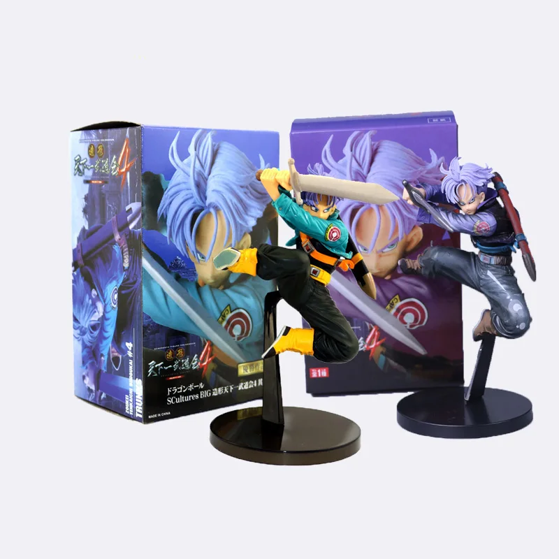 

Dragon Ball Z Trunks Future First Coming Jump Up Purple Hair Style Figure DBZ Goku Trunks Super Saiyan Action Figure Collection