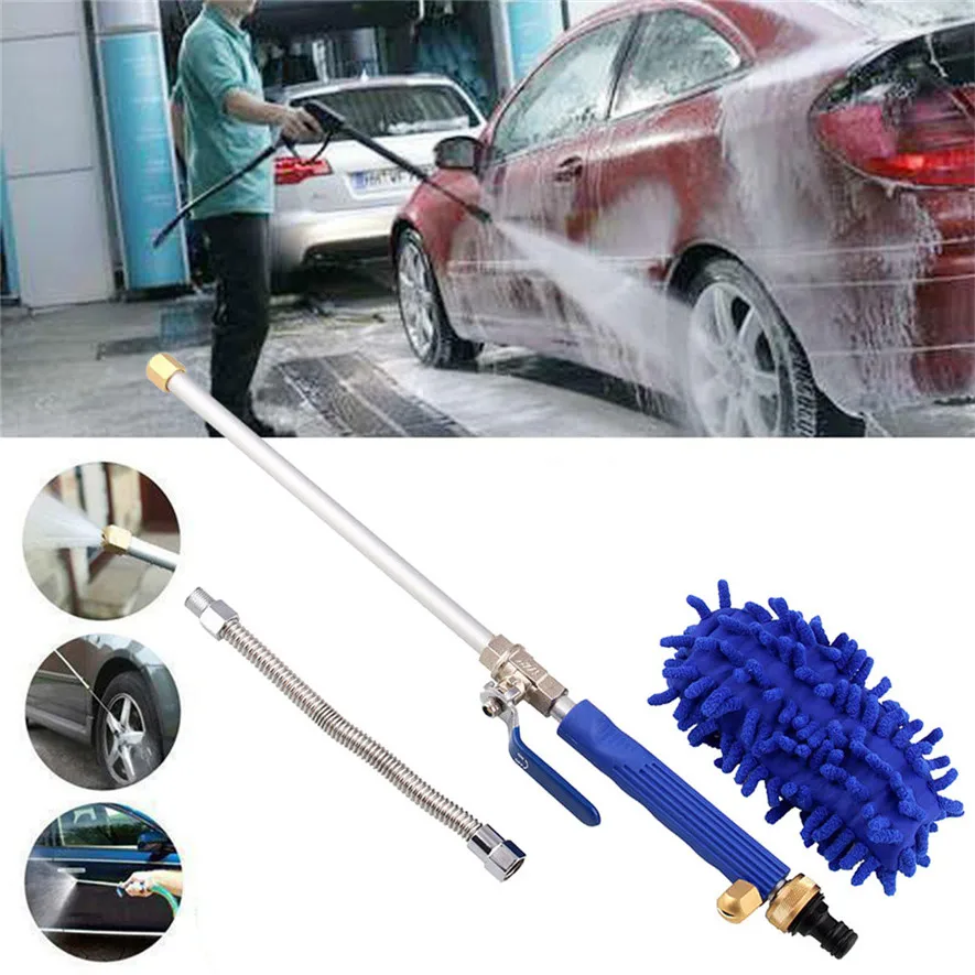 

High Pressure Power Washer Spray Nozzle New Water Hose Wand Attachment Practical Black Durable and High Quality l0409