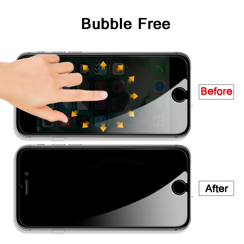 Coverage Screen Privacy Glass For iPhone 7 Plus X Tempered Glass Full Cover On Apple Phone For iPhone 6 6s 8 Plus 5 Protect Film (6)