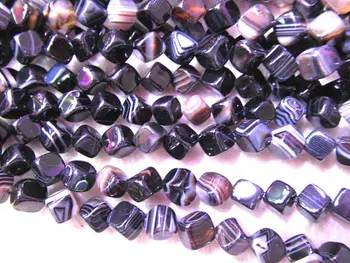 

2strands 6 8 10 12mm Botswana Agate cubic cube suqare box black blue green purple brown red mixed beads