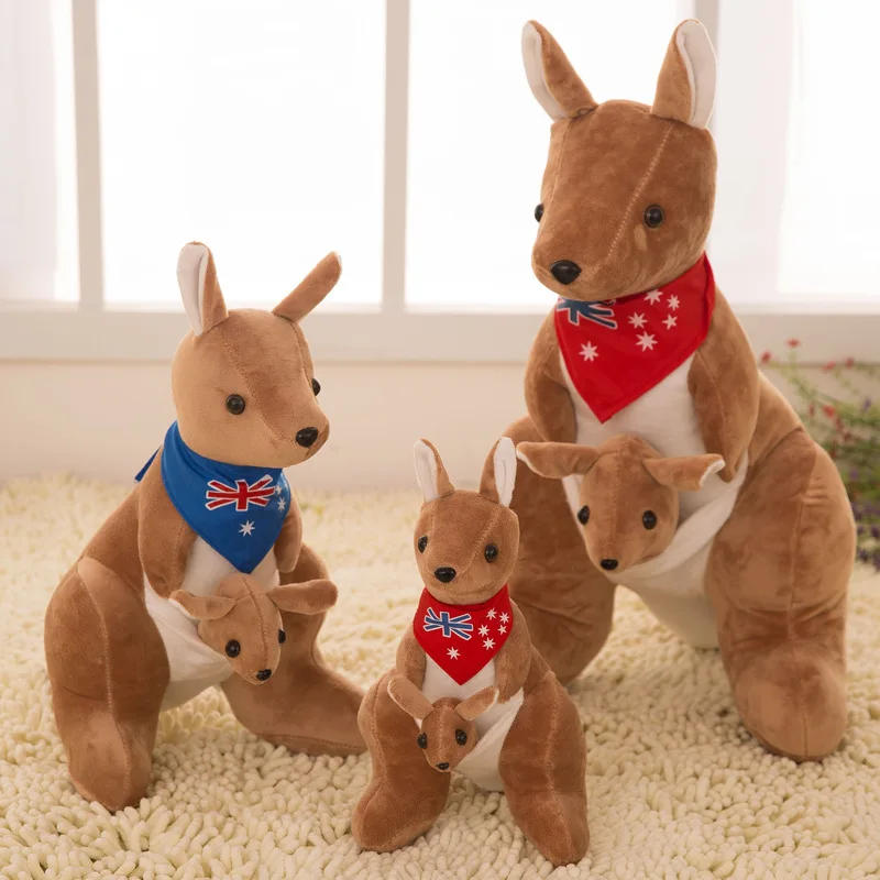 Новый Год Дизайн Симпатичный Коричневый Кенгуру 25 см Высота Чучела Toys. dolls. |