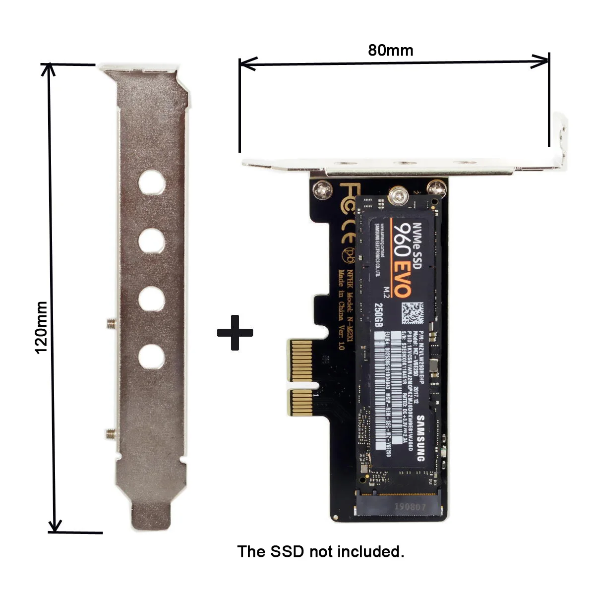 Jimier PCI E 3 0x4 Lane to M.2 NGFF M Key SSD Nvme AHCI Express хост адаптер карта конвертера с женским