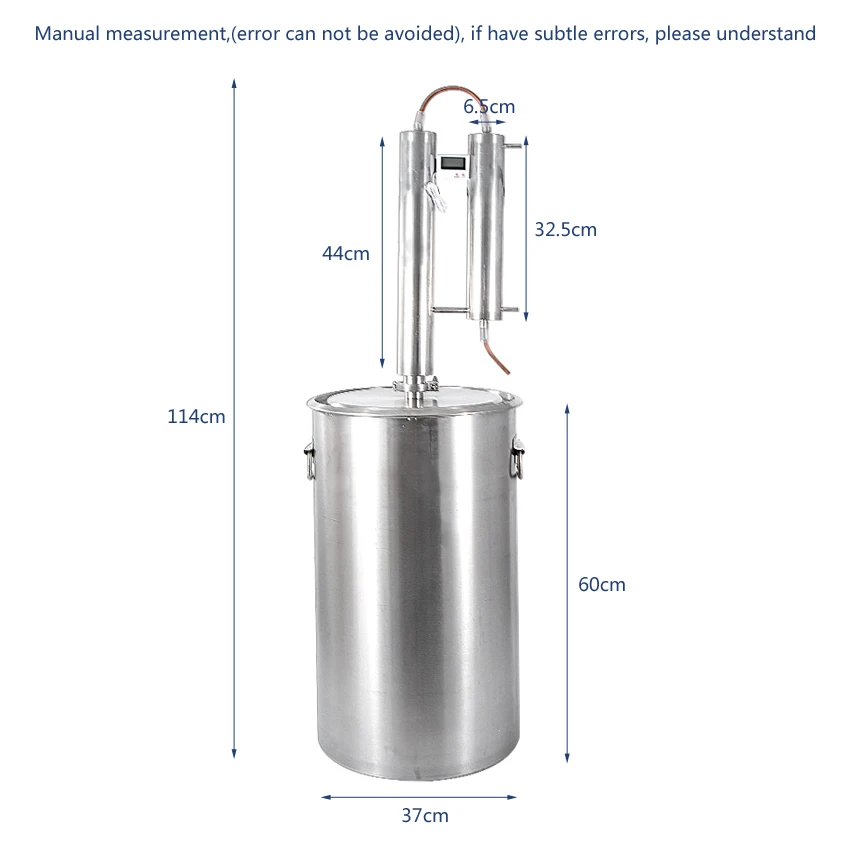 304 нержавеющая сталь 60л дистиллятор для самостоятельного изготовления виски башня Красный медный змеевик охлаждения дома пивоварения водки виски бренди дистиллятор