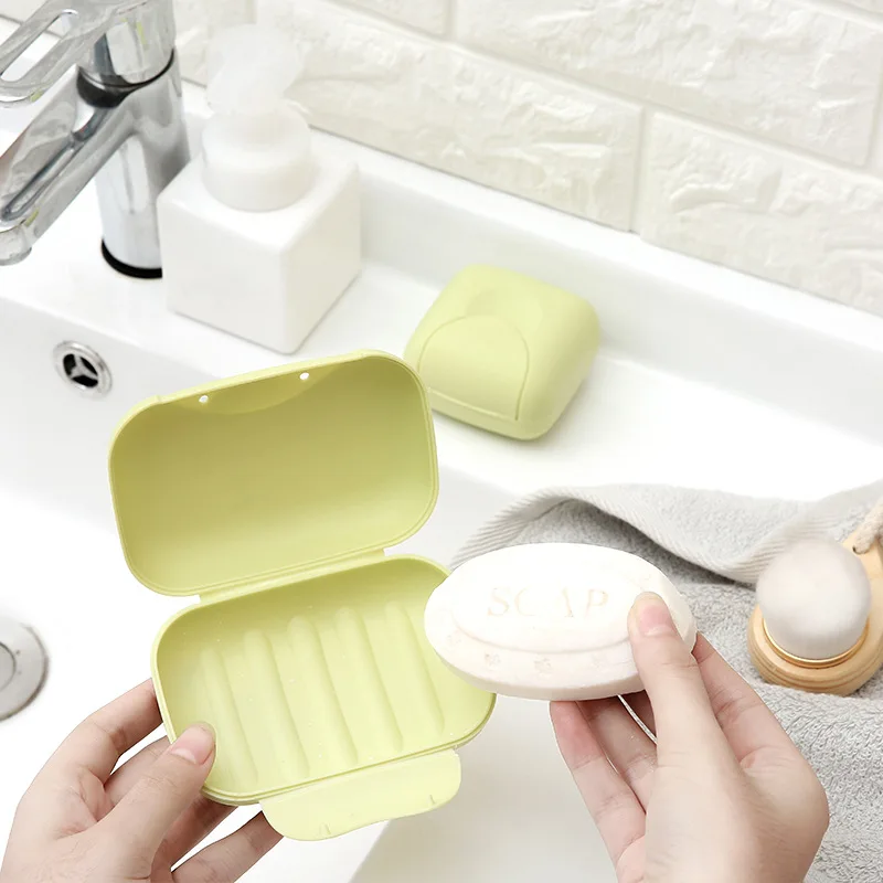 

1PCS Plastic Portable Soap Holder Soap Travel Box Plate Bathroom Home Shower Travel Container Dispenser Soap Racks Soap Dishes