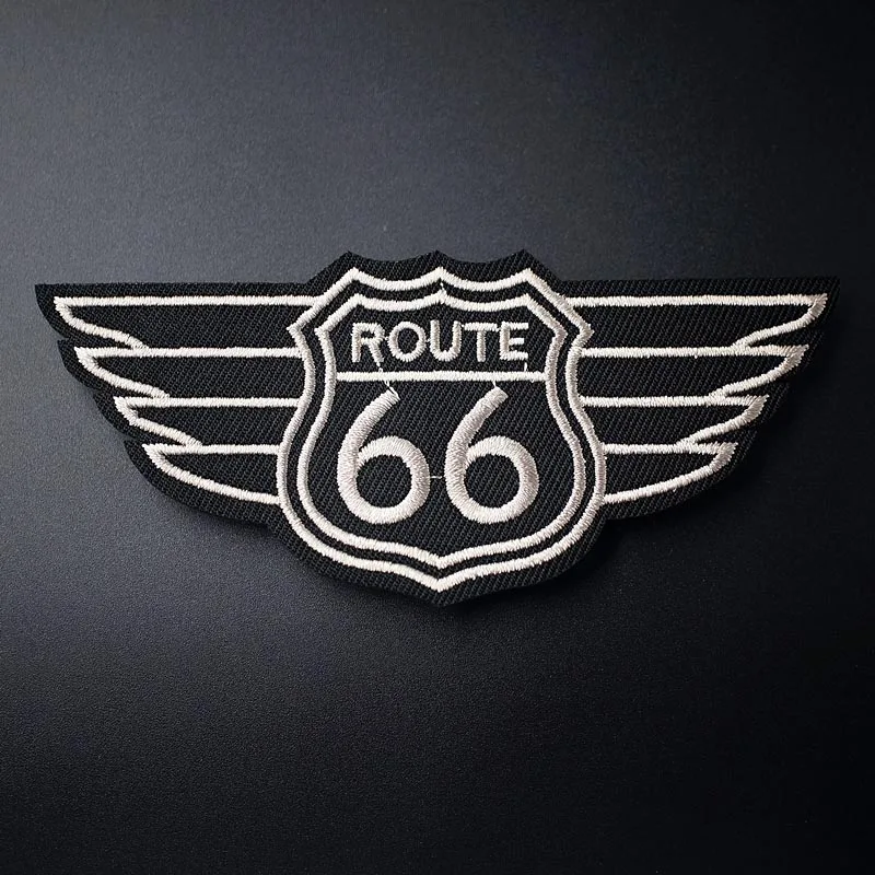 ROUTE 66(Размер: 5,3X11,7 см) DIY ткань утюг на патч вышитая аппликация швейная одежда наклейки аксессуары для одежды