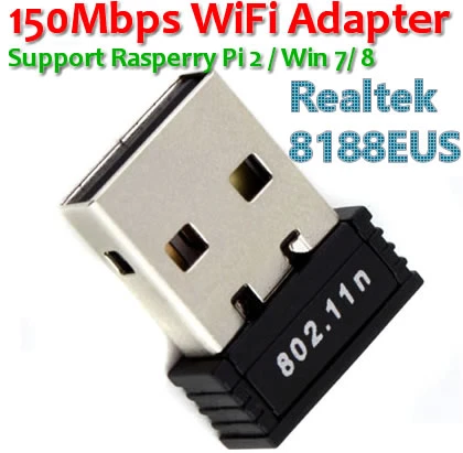 Realtek 8188EUS 150Mbps USB WiFi Adapter Wireless Network Card INTERNAL Antenna