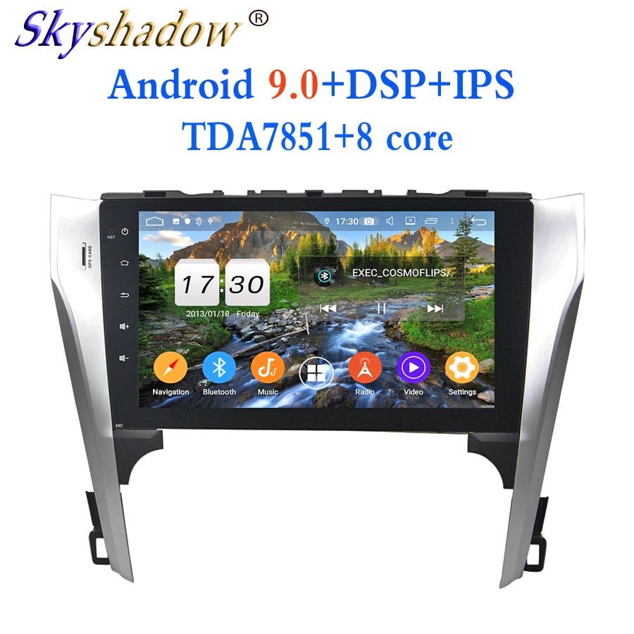 10," TDA7851 Android 9,0 для Toyota CAMRY 2012 2013 4 ГБ ОЗУ+ 32 ГБ Автомобильный dvd-плеер Wifi 4G данные беспроводного обмена радио gps ГЛОНАСС карта