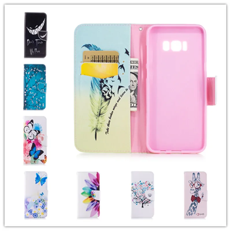 Для Коке huawei samsung s8 Флип Кожаный Бумажник Обложка Цветок Case для LG galaxy плюс Чехлы
