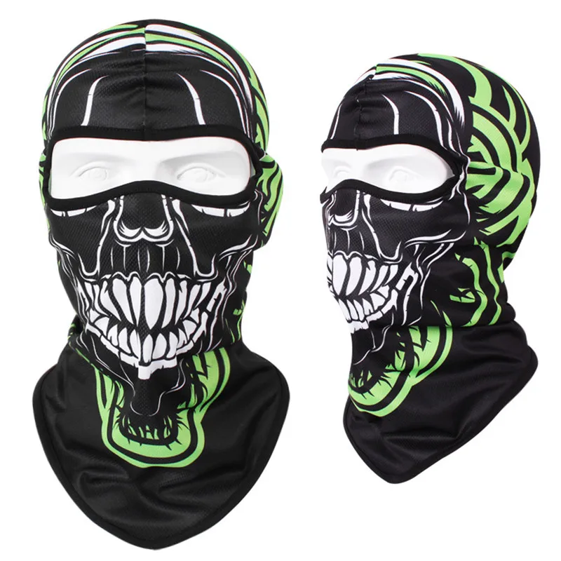 3D Балаклава с рисунком черепа, мотоциклетная маска для всего лица, шапки для велоспорта, сноуборда, лыжного щита, призрачный Байкер, шлем, внутренняя подкладка, шапки, маска для лица - Цвет: CS2LH